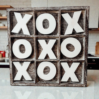 Playroom rustic tic tac toe board wall decor
Kitchen table wooden XO game farmhouse style
Bedroom shelf tic tac toe board rustic decor
Game room wooden tic tac toe farmhouse display
Mantel decor rustic wooden tic tac toe game