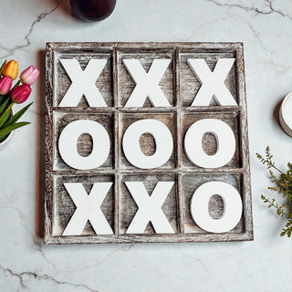 Tic Tac Toe Board Game, Handmade Wooden Board Game"Handmade wooden tic tac toe board game rustic farmhouse decor
Rustic wood XO game tabletop decor with white letters
Farmhouse style tic tac toe board handmade USA
Wooden tic tac toe game distressed wood finish home decor