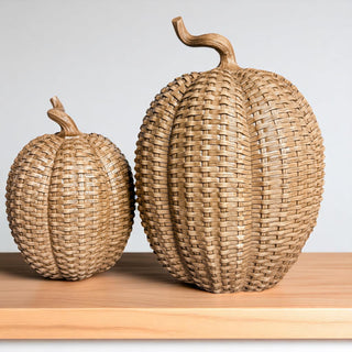 woven texture resin pumpkins rattan basketweave style 3 sizes fall decor neutral autumn centerpiece natural look
Faux rattan fall decorations
Coastal farmhouse pumpkins
Year-round pumpkin decor