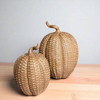designer resin pumpkin trio rattan basketweave texture fall decor 3 sizes neutral autumn centerpiece wicker style
contemporary autumn decor resin pumpkins rattan basketweave style fall centerpiece 3 sizes wicker look neutral