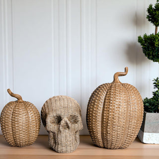 Neutral Halloween Home Decorations, Neutral Fall Home Decor
Year-round pumpkin decor
Resin pumpkin set
Transitional fall decor