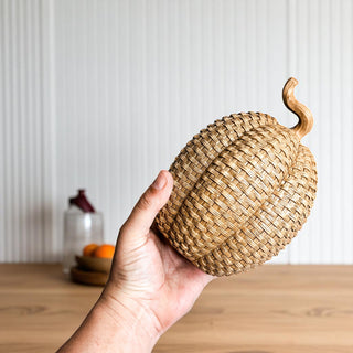 thanksgiving centerpiece resin pumpkins rattan basketweave style 3 sizes fall decor neutral autumn wicker texture
hostess gift resin pumpkins rattan basketweave style fall decor 3 sizes autumn centerpiece wicker look neutral