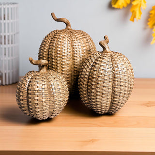 indoor outdoor resin pumpkins rattan basketweave style fall decor 3 sizes neutral autumn centerpiece wicker look
durable resin pumpkins rattan basketweave texture fall decor 3 sizes autumn table centerpiece wicker style neutral