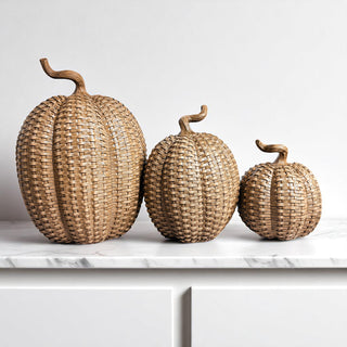Pumpkin Statues, Fall Home Decor Neutral
Modern farmhouse pumpkins
Neutral fall decor
Basketweave pumpkin decor