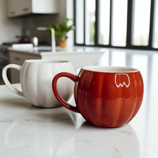 Seasonal pumpkin coffee vessels - Halloween kitchen accessories in ceramic finish