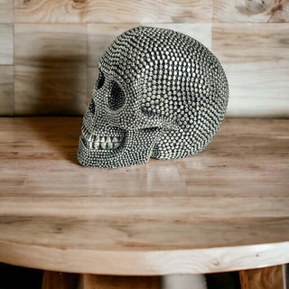 Gothic Halloween Table decor, the gothic collection halloween decor, Black and gold halloween decor, black white and gold halloween decor, pink and gold halloween decor, gold halloween decor, black and gold halloween decor, Resin Skull head, Skull head design, Gothic skull head patterns, Antique skull, Spooky decor