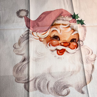 Pink Santa Christmas kitchen towel gift
Christmas kitchen towel gift pink Santa
Holiday kitchen towel gift vintage
Pink Christmas kitchen towel present