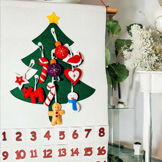 Felt Christmas advent calendar with pockets for resale