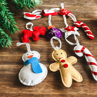 Handmade christmas tree ornaments with cotton and fabric wholesale