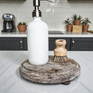 Raised organizer adds dimension
Elevated tray maximizes counter space
Wooden riser for tiered display
Pedestal tray creates visual interest in bulk
Handcrafted Paulownia wood pedestal
Sustainable wooden elevated tray