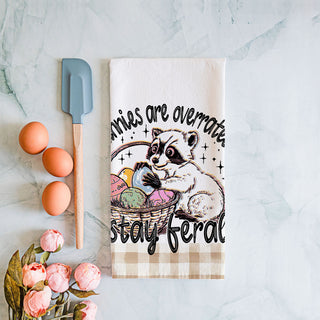 Bunnies are overrated stay feral kitchen towel raccoon Easter
Funny raccoon kitchen towel Easter eggs gingham farmhouse
Stay feral raccoon dish towel funny Easter spring humor
Raccoon Easter basket kitchen towel bunnies overrated funny