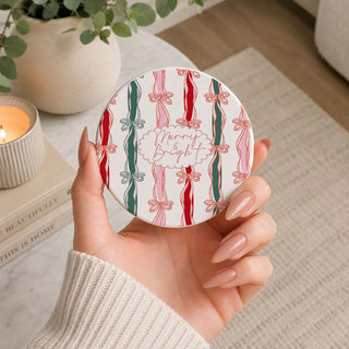holiday countertop decorations
Christmas dining table accessories
festive kitchen table decor
Christmas breakfast nook decor
holiday entertaining accessories
Christmas serving accessories
elegant bow Christmas home decor
holiday ribbon accent decor
Christmas bows and ribbons aesthetic