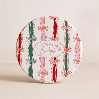 Christmas bow ceramic coaster
Trendy bow Christmas home decor
Merry and bright holiday coaster
Christmas ribbon bow drink coaster
Girly Christmas aesthetic coaster
Pink bow Christmas decorations
Coquette Christmas decor ceramic coaster
Holiday bow print coaster design
Feminine Christmas decor accessories
Christmas bows coffee table decor