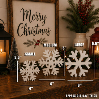 Boho farmhouse Christmas tabletop decorations
White winter décor for a neutral holiday home
Nordic Christmas décor with simple wooden snowflakes
Rustic lodge Christmas decorations with snowflake figurines
Nature-inspired winter decorations for a cozy home
Simple white wooden snowflakes for seasonal decorating
Timeless Christmas snowflake decorations for indoor displays
Warm neutral holiday décor with white snowflakes
Vintage-inspired wooden Christmas snowflake décor
White winter wonderland decorations for a