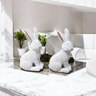 Basketweave Bunny Statue