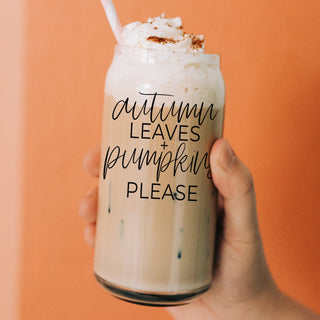 Wholesale Cozy autumn coffee tumbler with eco-friendly straws
Wholesalers for Fall season glass drinking tumbler with quote
