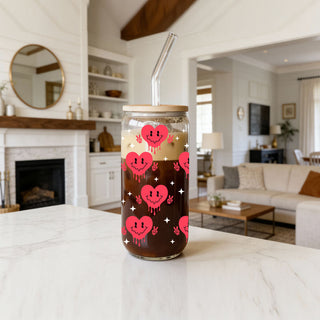 Wholesale funny and empowering 20oz glass cups for retail stores.
Wholesale Galentine’s Day gifts featuring retro candy heart glass cups.
Wholesale empowering glass tumblers for modern women’s celebrations.
Best friend and sister wholesale