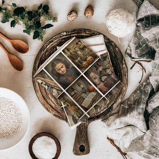 haunted portrait halloween flour sack towel with witch and skull
spooky victorian family photo print halloween kitchen towel
vintage cemetery and skull halloween tea towel