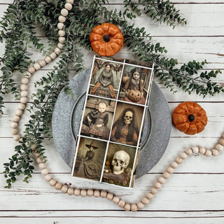 vintage halloween art towel perfect for october housewarming gift
retro spooky portrait towel for old world halloween kitchen
vintage halloween décor accent towel hanging on rustic hook
unique gothic halloween towel for dark vintage home aesthetic