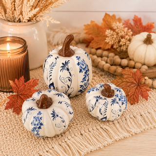 Blue White Pumpkin