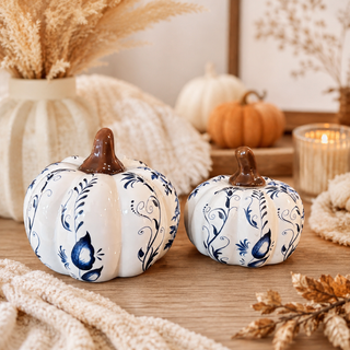 Blue White Pumpkin