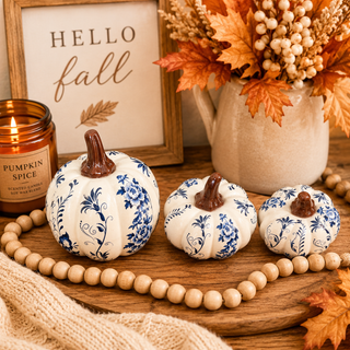 Blue White Pumpkin