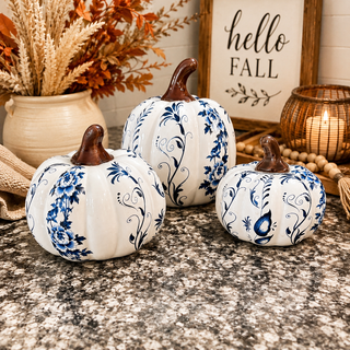 Blue White Pumpkin
