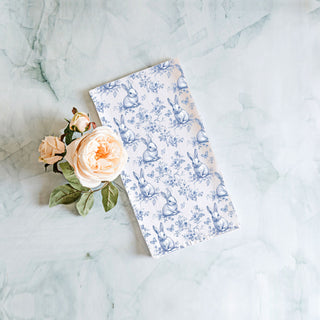 Spring kitchen towel blue toile rabbit butterfly pattern
Farmhouse style Easter bunny tea towel blue white
Decorative cotton kitchen towel with bunny toile print