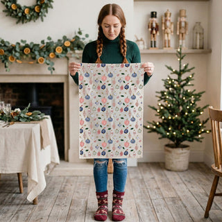 retro christmas ornament print dish towel
classic christmas decor kitchen towel design
nostalgic christmas ornament kitchen towel
traditional holiday kitchen towel ornament pattern