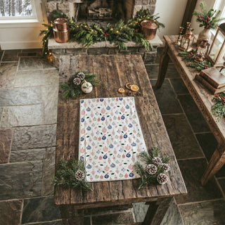 christmas kitchen towels vintage ornament design
holiday kitchen towel with ornaments and holly
cute christmas dish towels farmhouse style
vintage ornament christmas tea towel cotton
flour sack christmas kitchen towel festive decor