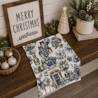 Christmas kitchen accessory gift
blue and white holiday gift
vintage style Christmas gift
Christmas decor for blue kitchen
navy Christmas kitchen accessories
blue Christmas farmhouse decor
blue Christmas cottage decor
blue Christmas grandmillennial decor
traditional holiday kitchen towel
vintage winter kitchen towel
winter woodland tea towel
elegant blue holiday decor
luxury looking Christmas kitchen towel
designer inspired Christmas kitchen decor
Christmas kitchen styling towel
Christmas countertop decor