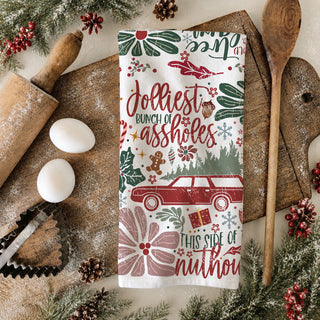 real life christmas chaos kitchen towel funny design
holiday stress humor kitchen towel festive quote
funny kitchen towel for chaotic family holidays
relatable christmas decor kitchen towel humor
holiday towel styled with wooden utensils boho kitchen
kitchen towel with floral christmas design styled scene
christmas towel styled farmhouse kitchen aesthetic
holiday towel styled with neutral rustic decor