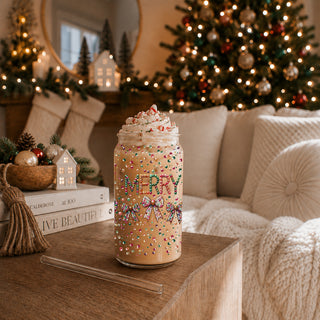 Bright Christmas Merry glass tumbler 17oz - Vibrant sequin coquette bow holiday coffee cup bamboo lid straw
Christmas glass drinkware 17oz - Merry sequin glitter holiday cup with glass straw - Coquette bow sparkly kitchen gift
Holiday party drinkware Merry sequin glass cup 17oz - Christmas coquette bow festive tumbler bamboo lid straw