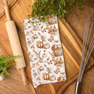 country farmhouse pumpkin kitchen towel with sketched design Wholesale
pumpkin cluster fall towel on marble countertop
pumpkin market style dish towel for autumn cooking
shabby chic pumpkin kitchen towel with harvest motif