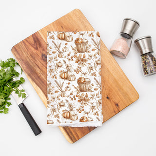 pumpkin pattern cotton towel for fall housewarming gift
harvest festival pumpkin kitchen towel 
pumpkin print fall towel for holiday cooking and baking
autumn pumpkin dish towel with classic farmhouse style
pumpkin filled basket towel for rustic thanksgiving decor