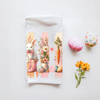 Spring bouquet watercolor towel bunny eggs design
Watercolor painting kitchen towel Easter bunny tulips
Artistic floral Easter towel watercolor bunny boots
Spring color palette kitchen towel watercolor bunny