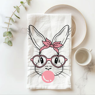 Retro 1950s style bunny kitchen towel heart glasses
Pop art bunny kitchen towel bubblegum bubble pink
Eclectic modern bunny dish towel Easter design
Vintage pin-up bunny kitchen towel pink heart glasses