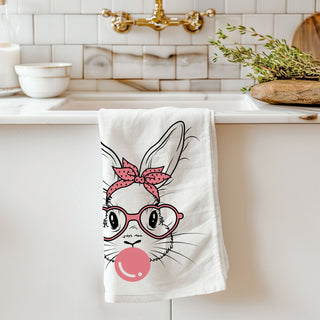 Cool Easter kitchen towel bunny heart sunglasses
Graphic bunny dish towel bubblegum bandana spring
Mid-century modern bunny kitchen towel bubblegum pink
