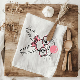 Pink bandana bunny kitchen towel Easter modern
Minimalist bunny kitchen towel bubblegum heart glasses
Retro Easter towel stylish bunny pink accents
Modern bunny kitchen towel bubblegum bubble design