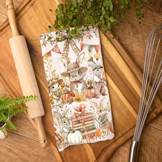 Wholesale fall bunny flour sack kitchen towel
cute autumn rabbit dish towel with pumpkins
woodland bunny fall kitchen décor towel
farmhouse fall towel with bunnies and pumpkins
cozy cottagecore bunny kitchen towel for autumn