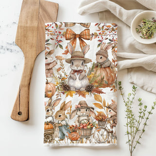 Wholesale storybook bunnies fall towel 
autumn bunny and pumpkin spice mug kitchen towel
cute bunny holding basket of apples fall tea towel
fall rabbit and white pumpkin kitchen accent towel
bunny reading books fall kitchen towel for book lovers