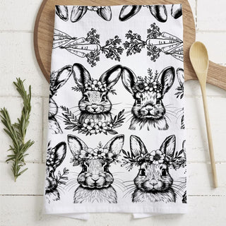 Wholesale black and white bunny kitchen towel
vintage easter bunny towel farmhouse
rustic carrots and bunny flour sack towel
monochrome bunny print tea towel
farmhouse easter towel black and white
hand drawn bunny kitchen towel decor