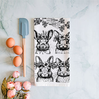 Easter basket gift bunny kitchen towel vintage botanical
Spring hostess gift bunny towel farmhouse floral crown
Bunny owner gift Easter kitchen towel vintage black white
Rabbit lover Easter towel botanical farmhouse spring