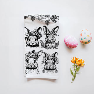 Spring decor gift bunny kitchen towel vintage farmhouse
Bunny theme gift Easter towel black white botanical
Garden lover gift bunny kitchen towel vintage farmhouse
Easter brunch gift bunny dish towel botanical spring