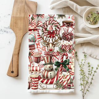 Wholesale detailed christmas illustration kitchen towel candy cane pattern
high detail holiday kitchen towel festive red white artwork
intricate christmas design dish towel candy cane theme
patterned christmas kitchen towel festive holiday print