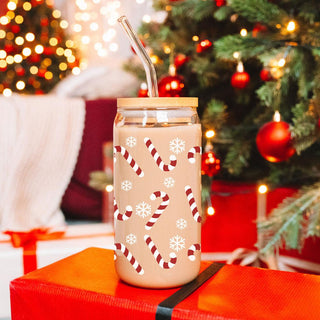 Candy Cane Glass Cups bulk