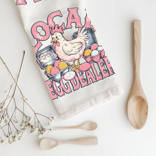 Wholesaler Pink lettering chicken kitchen towel egg dealer Easter
Retro typography farm towel chicken eggs spring
Denim overalls chicken kitchen towel egg dealer humor
Colorful eggs kitchen towel chicken farm Easter design
spring farmhouse decor kitchen towel
easter towel with chicken design