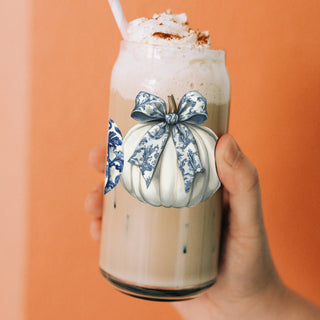 Wholesale blue pattern autumn tumbler
ginger jar style drinking glass
luxury fall season tumbler
chinoiserie pumpkin collection