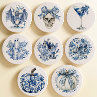 Chinoiserie Halloween Coasters