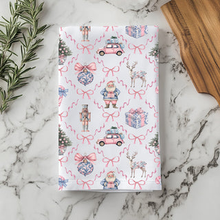 Wholesale Pink blue chinoiserie Christmas kitchen towels cotton
Holiday kitchen towels 18x29 flour sack cotton